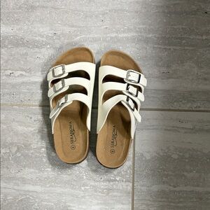 SeranomaTriple-Buckle Slide Sandals